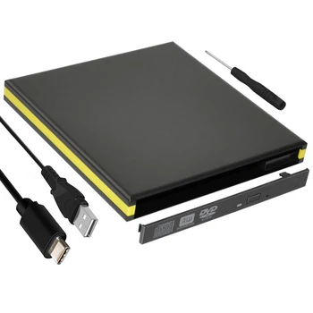 

12.7mm Type C USB 3.1 DVD Drive External Optical Drives Enclosure SATA to USB External Case For Laptop Notebook without