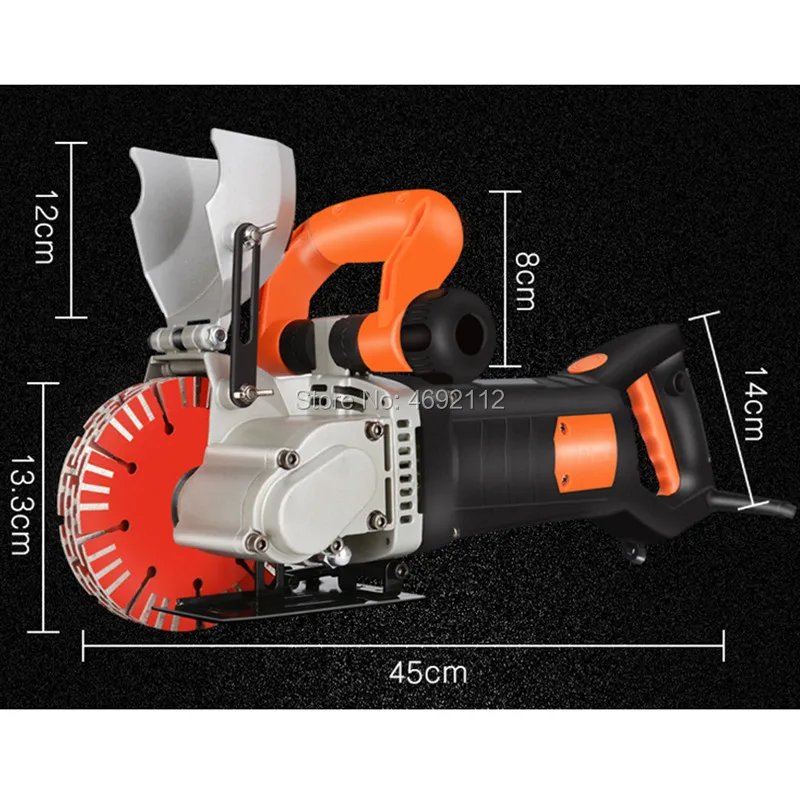 4.8KW 220 В Электрический пилы канавок машина стены бетона прорезание пазов долбежный резак + 800 Вт Пылесосы для автомобиля