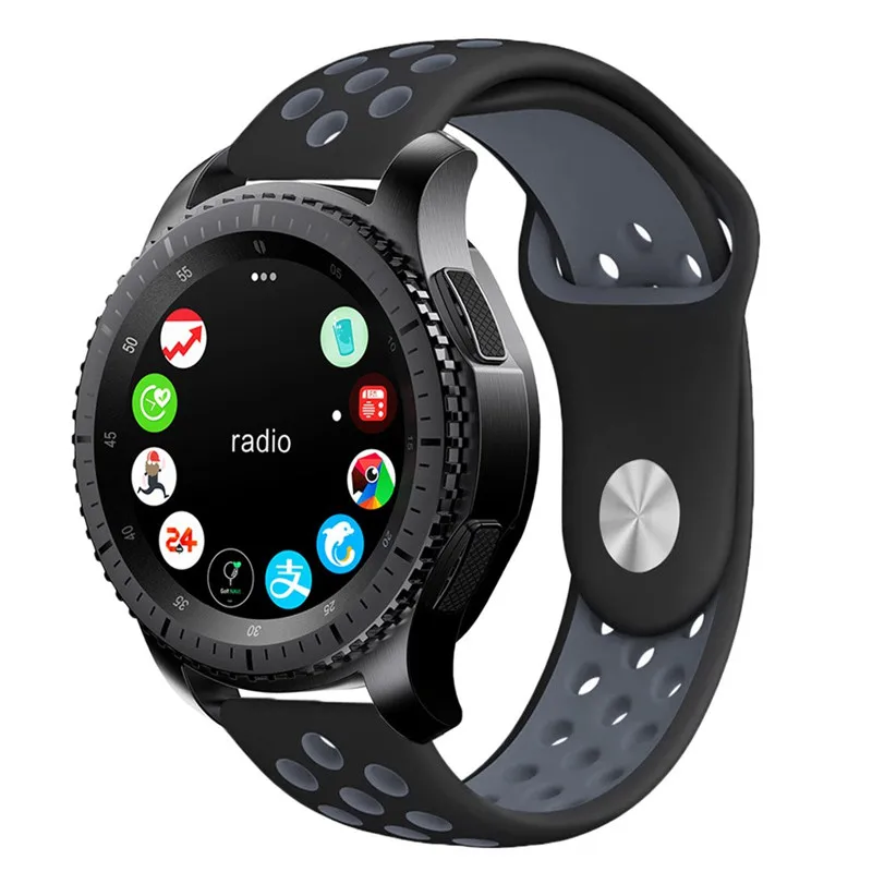 Для samsung Galaxy Watch 46 мм полосы 22 мм силиконовый сменный wirst ремешок для gear S3 Frontier классический ремешок 20 мм S2 браслет