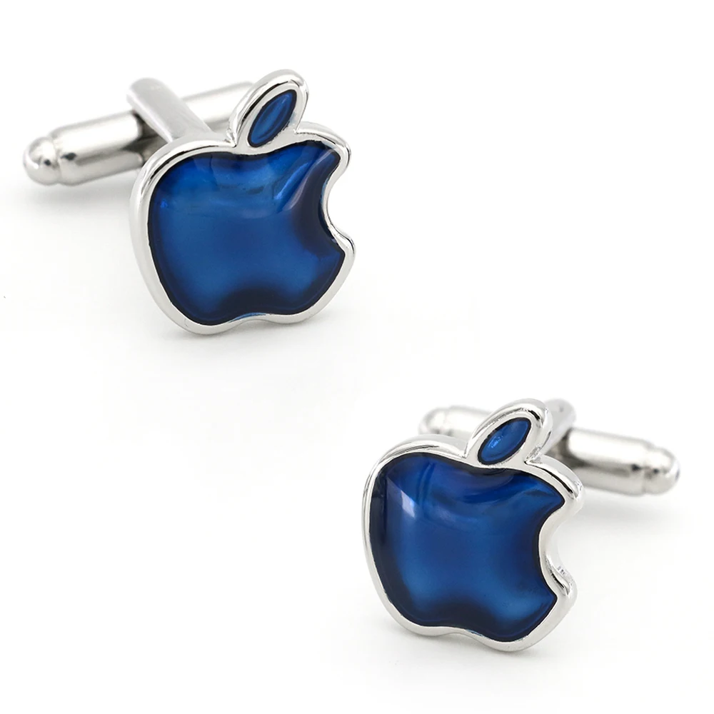 Мужские Запонки Apple из медного материала синего цвета