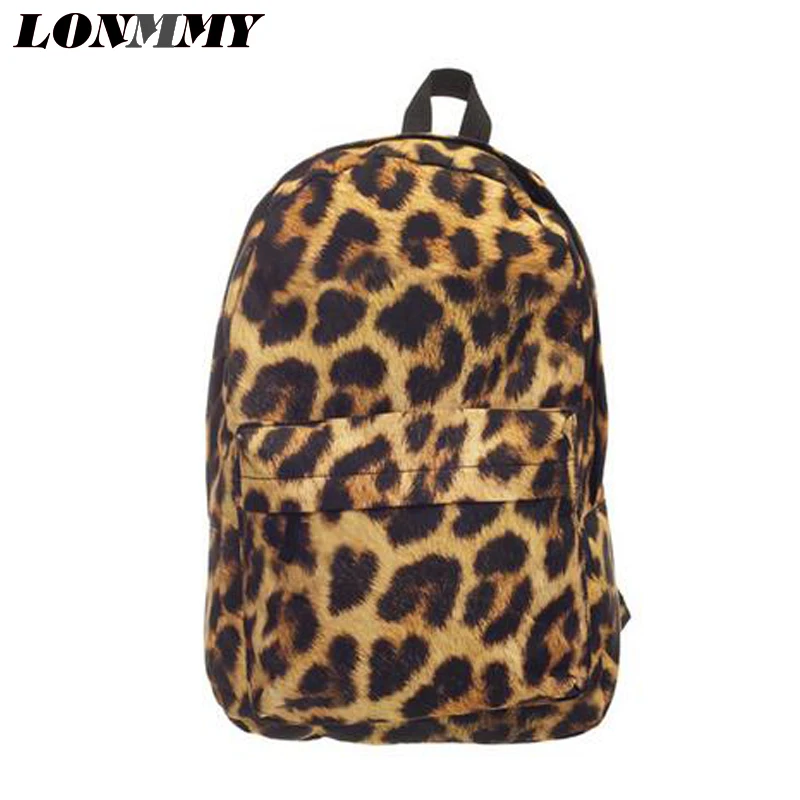 LONMMY рюкзак Для женщин 3D Леопард школьные сумки Англия Стиль Оксфорд mochila feminina ноутбук рюкзак женские дорожные сумки