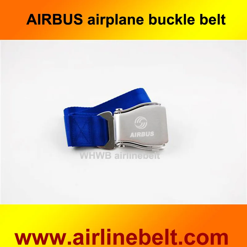 38mm width AIRBUS airplane seat belt buckle nylon belt men's jeans belt with Packing box