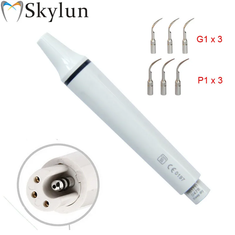 Dental Ultrasonic Scaler Handpiece Detachable Ultrasonic Piezo Scaler Handle Scaler Tips G1*3 P1*3 Fit EMS WOODPECKER Dental Ultrasonic Scaler Handpiece Detachable Ultrasonic Piezo Scaler Handle Scaler Tips G1*3 P1*3 Fit EMS WOODPECKER