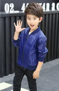 

Baby Boys Leather Jacket Kids Girls And Coats Spring Kids Leather Jackets Boys Casual Black Solid Children Outerwear 12M-14Y