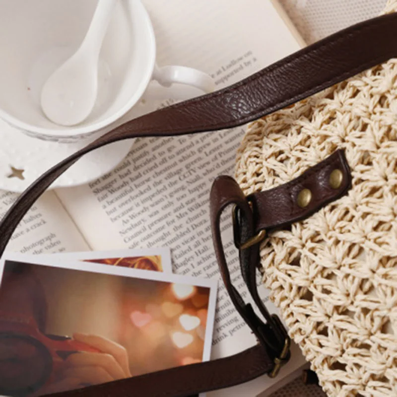 Women Backpack Drawstring Female Fashion Straw Bag Summer Beach INS Popular Lady Weave Back Pack Bag Large Travel Mochila BP0234 (9)
