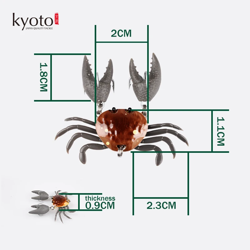 Приманка для ловли краба с 2 рыболовными крючками 2 см 4,6 г качественная профессиональная приманка для рыбалки на открытом воздухе 3D глаза