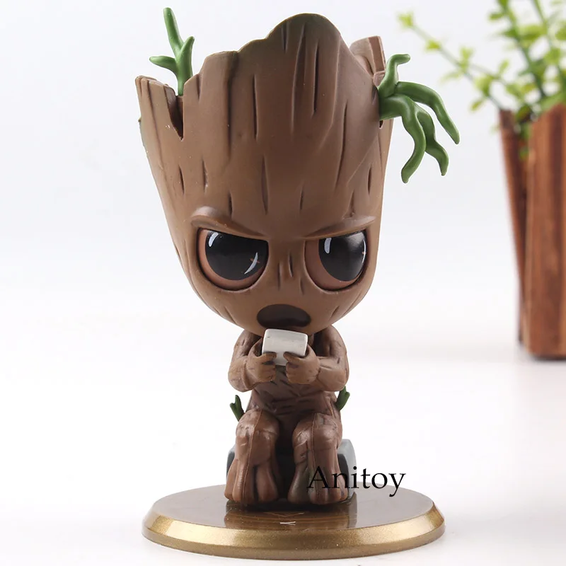 

Marvel Avengers Infinity War Cosbaby Tree Man Baby Bobble Head Doll PVC Figures Car Home Decoration Collection Model Toy 10cm
