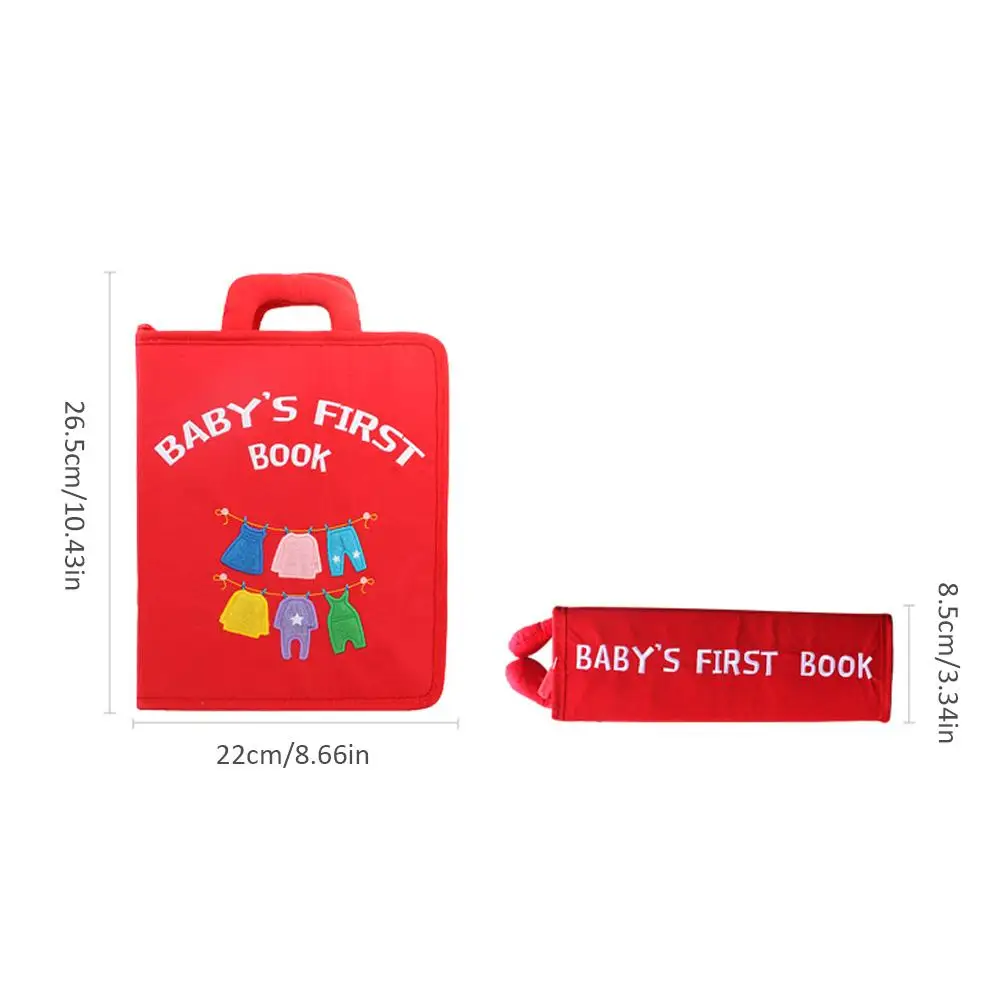  For Jollybaby Montessori Early Education Baby Cloth Book Tear Resistant Baby's First Book Education