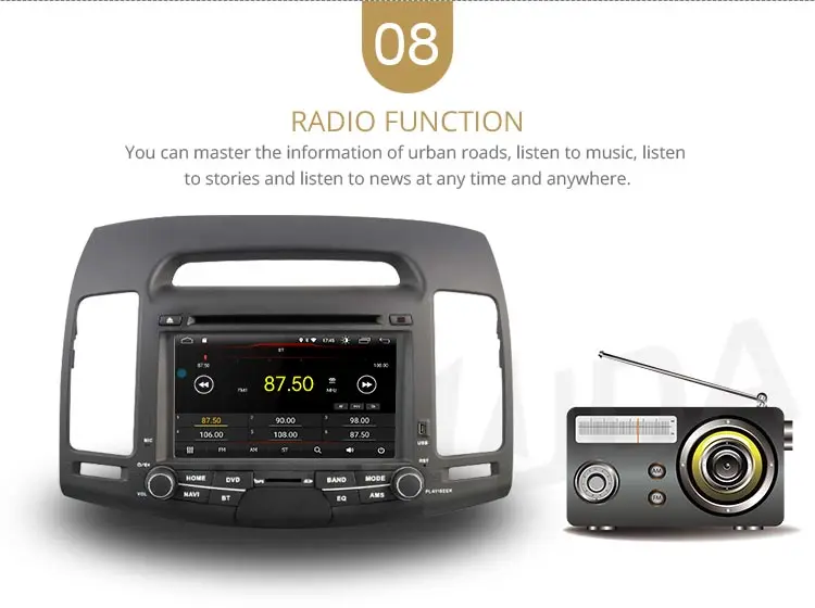 Best LJDA Android 9.1 Car dvd player for HYUNDAI ELANTRA 2007-2011 2 Din Car Radio gps navigation stereo multimedia WIFI autoaudio 10