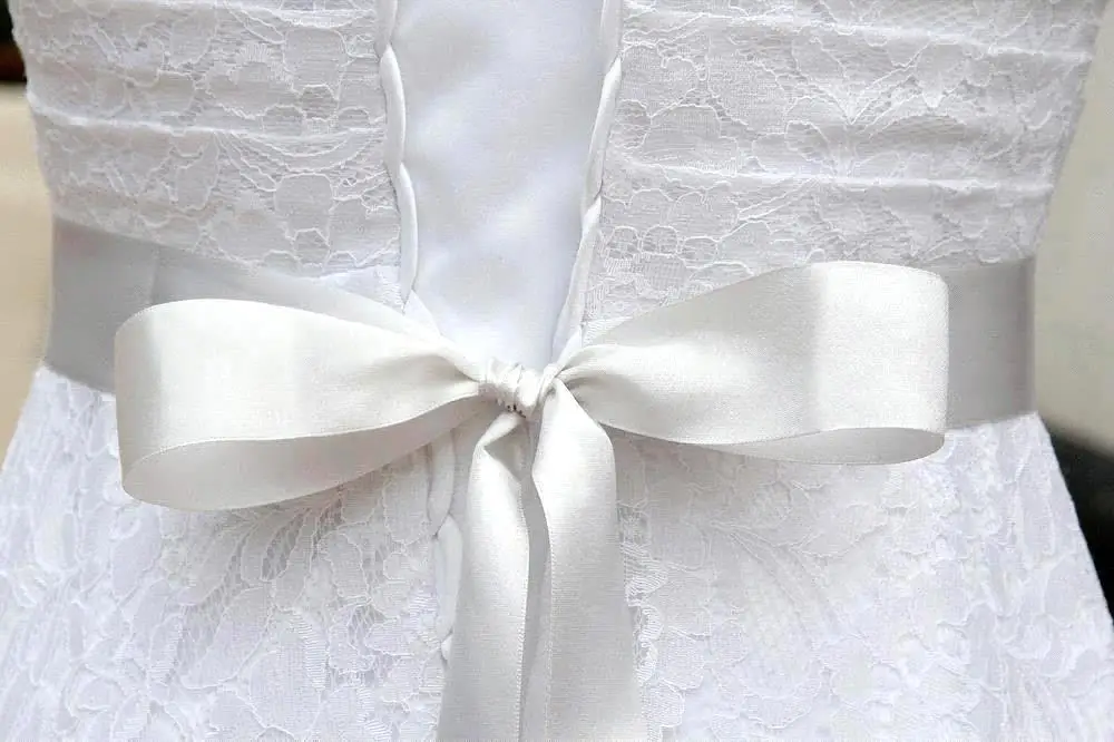Модный белый роскошный бисерный длинный свадебный пояс Свадебные аксессуары apliques аксессуары cinturon - Цвет: Белый