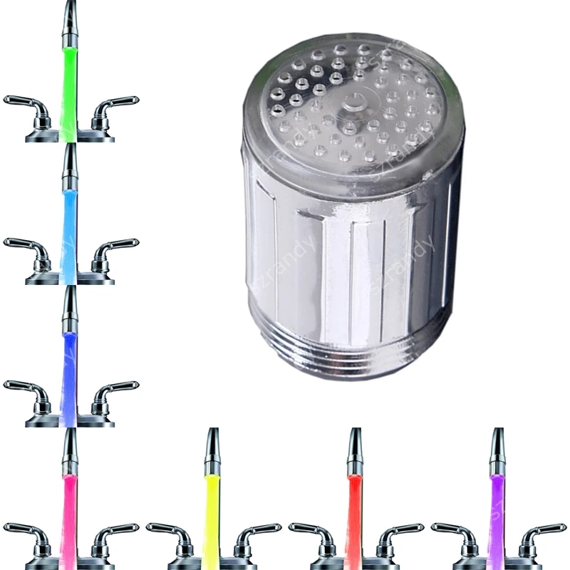 

7 colors slow flashing faucet led tap light (Aerator for faucet) with adaptor