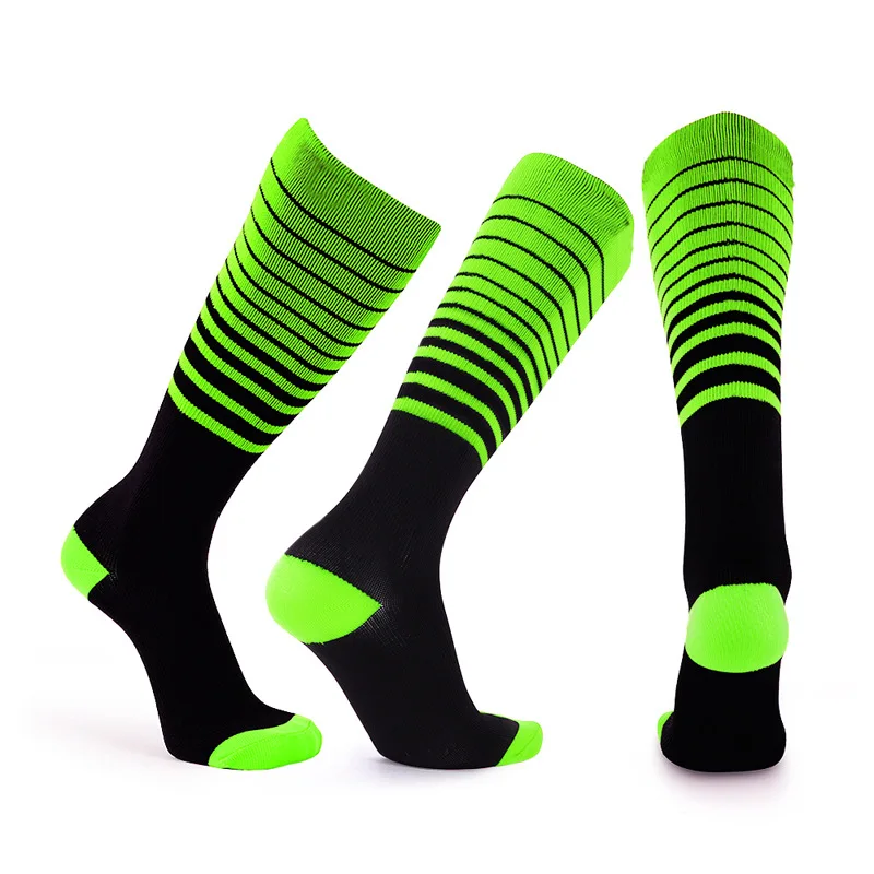 Brothock мужские спортивные носки под давлением длинные полосы Новые компрессионные чулки носки для ног впитывающие пот дышащие велосипедные носки