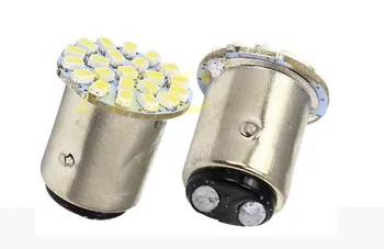 

HK Post 100X S25 P21/5W 1157 BAY15D 22 SMD 1206 3020 LED 22SMD Car Turn signal light Wedge Led lamp White Red Blue Yellow DC12V