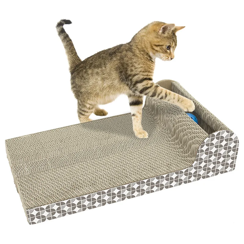 

JORMEL Pet Cat Paper Wavy Scraperboard Kitten Scratching Post For Cats Pet grinder Cat toy pet supplies Release emotions