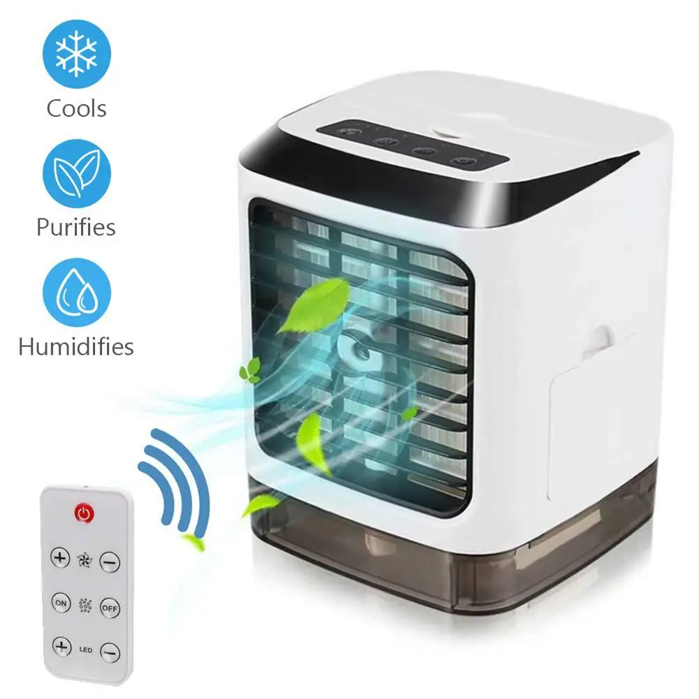 

Desktop Mini USB Air Conditioner Fan Cooling Misting Humidifier Purifier
