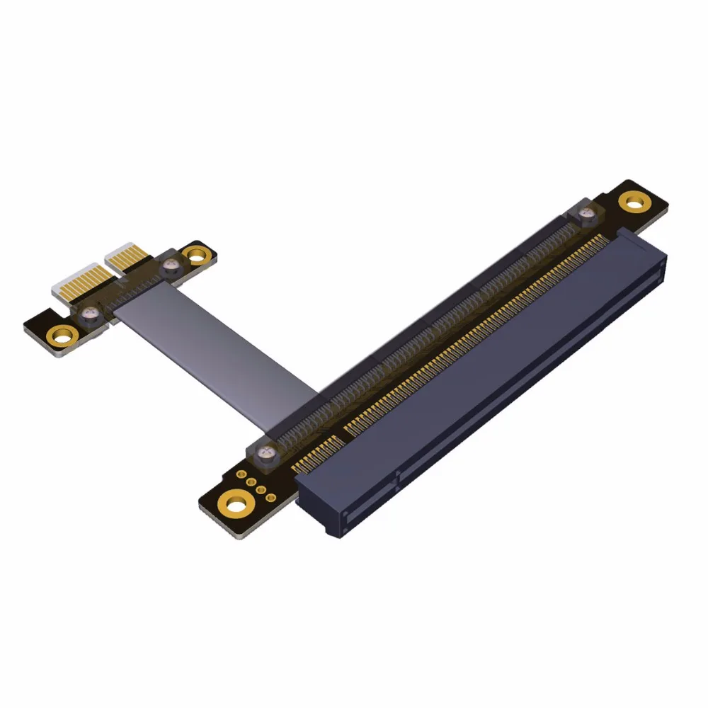 Расширитель PCI Express E X16 правый угловой дизайн Gen3.0 1x до 16x Переходный кабель 30 см 40 50