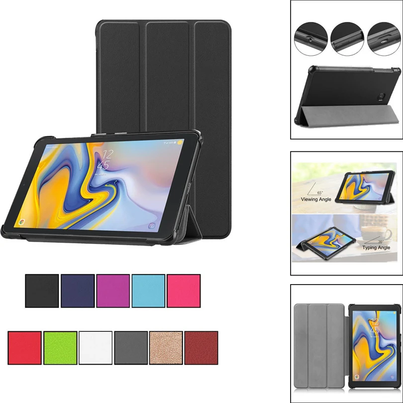 

ZGPAX Tablet Case For Samsung Galaxy Tab A 8.0 2018 Tri-Fold Case Stand Cover For Samsung Galaxy Tab A SM-T387 8 Inch A20