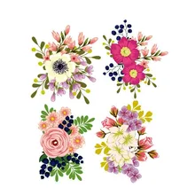 Изящные милые цветы, утюжок на теплопередачи патчи для детской одежды, сделай сам, полоса аппликация на футболку, а-уровень, моющиеся наклейки на заказ