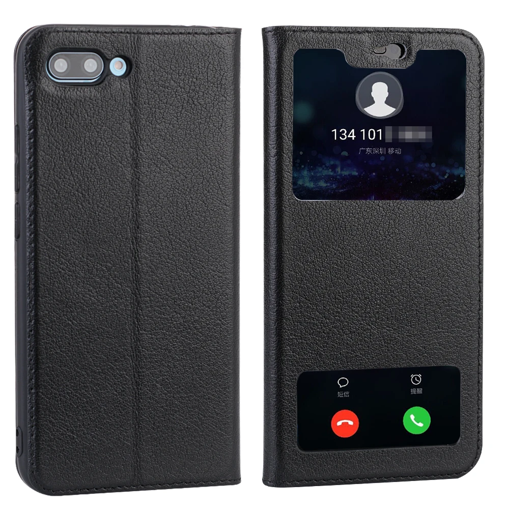 Flip Cover Case For Huawei Honor 10 Smart View Case for Huawei Honor 10 Cover Genuine Leather Cover for Huawei Honor10 Case capa