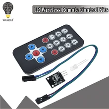 1 lote infravermelho ir kits módulo de controle remoto sem fio kit diy hx1838 para arduino raspberry pi