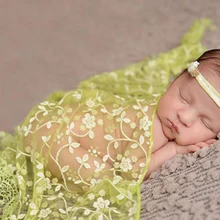 Новые детские Обёрточная бумага ткани пеленание Обёрточная бумага одеяло для младенца хлопчатобумажное одеяльце с кружевом для новорожденных Подставки для фотографий Одеяло Одежда для малышей