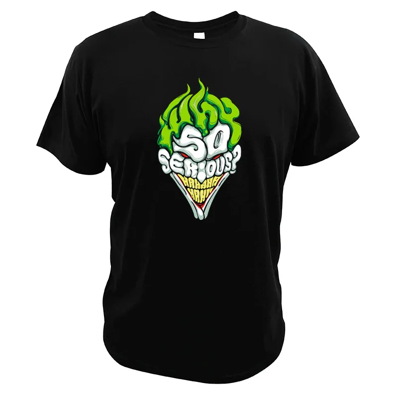 Футболка «Джокер», «враг Бэтмена», «Почему так сложно», креативная хлопковая футболка высокого качества с цифровым принтом, футболки с супергероями комиксов - Цвет: Черный