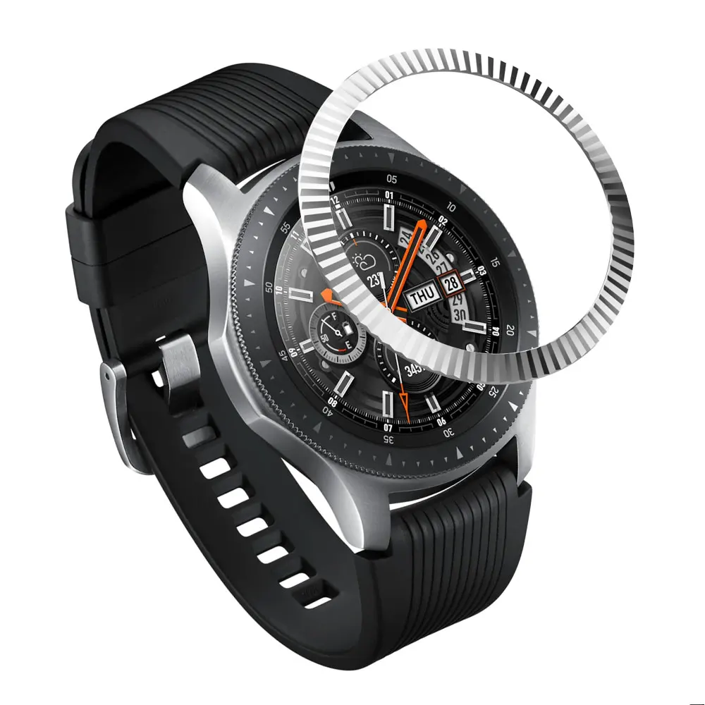 Крышка из нержавеющей стали для samsung Galaxy Watch 46 мм/42 мм/gear s3 frontier/gear S2 классический SM-R732 ободок кольцо Клей чехол - Цвет ремешка: watch 46mm C Silver