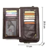 CONTACT'S Wristlet Bag Genuine Leather RFID Cellphone Wallet Men's Clutch Wallets Men Credit Card Holder Male Long Purse Zipper 3