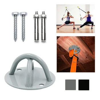 

Fitness Resistance Groups Stainless Steel Yoga Swing Hammock Anchorage Anchor For Lifting Weights Boxing Ceiling Mount Anchor