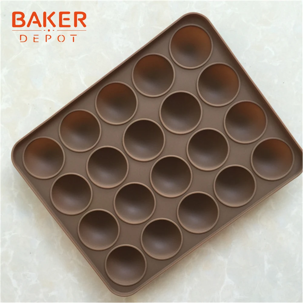 Бейкер депо силиконовый Плесень для шоколада выпечки полусферической формы конфеты печенья Форма для торта Украшенные формы для духовки для пудинга и желе пресс-форм