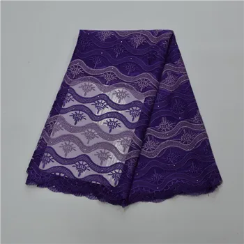 

New Arrival High Quality African French net Lace Fabric With stones Tulle Lace Fabric For Big Occasion dresses 16.02