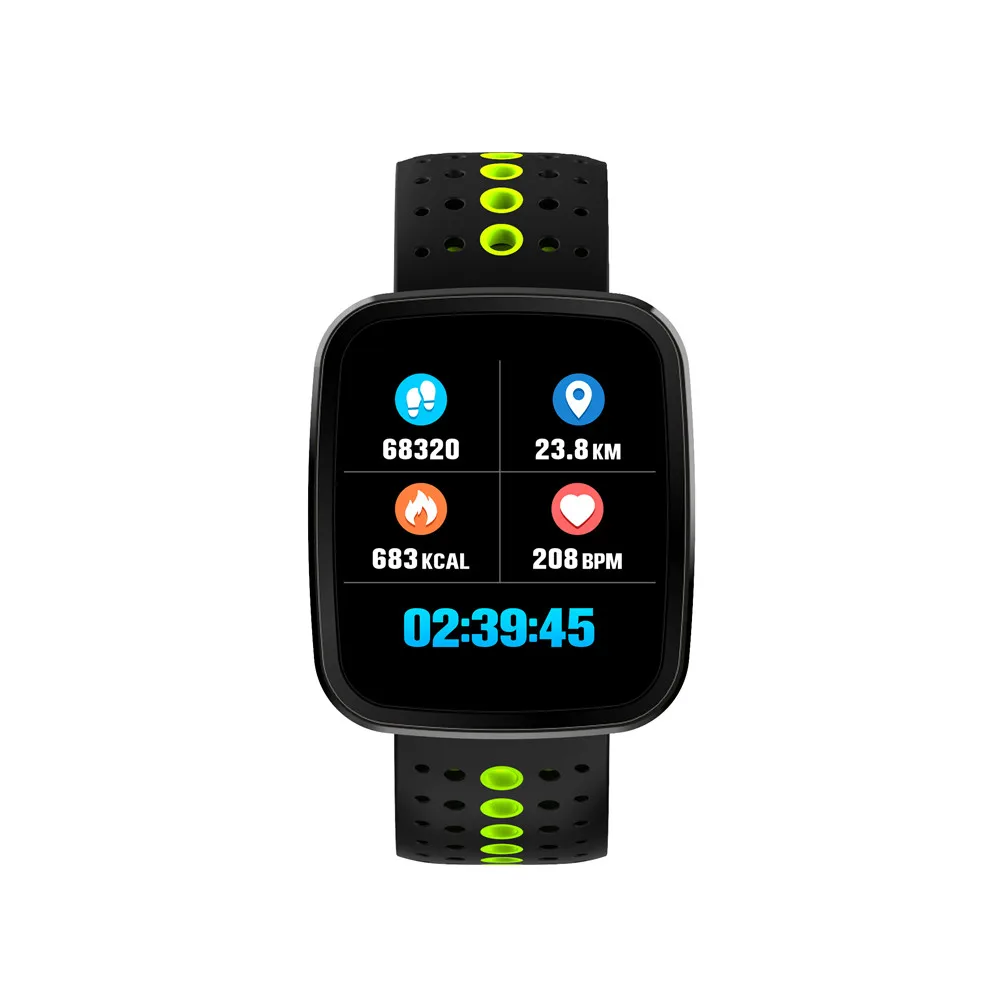 Зеленый JUESSEN V6 смарт-чехол для телефона на руку водонепроницаемый hartslag bloeddruk Smartwatch открытый образ Фитнес трекер herinnering носимых apparaat - Цвет: Зеленый