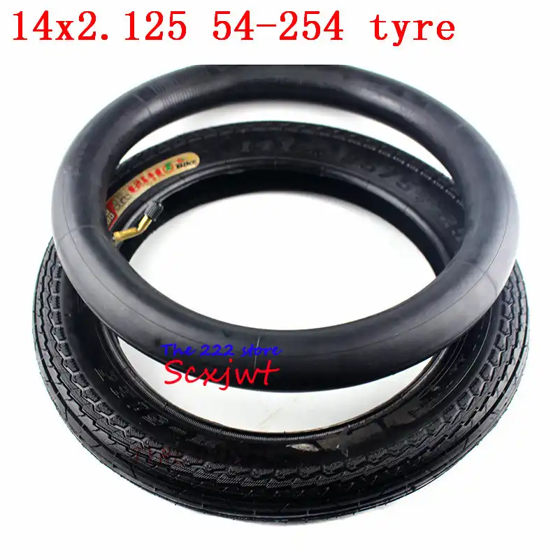 14/" Bike Inner Tube 14 x 2.125 US Valve Inner Tube Tyre Black