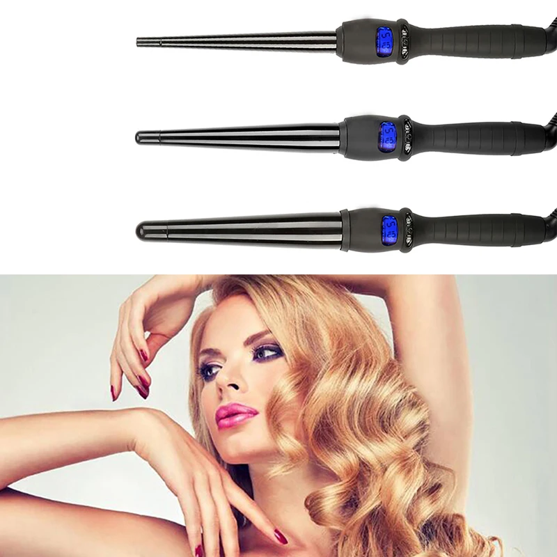 

DIDIHOU LCD curlers conical curling iron Roller Waver Ceramic Styling Tools Fast Heating pear flower cone electric hair
