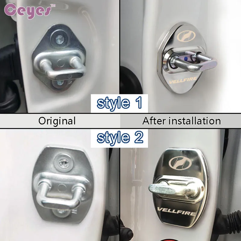 Car door lock cover car interior accessories car exterior accessories for Toyota Vellfire Corolla 2008