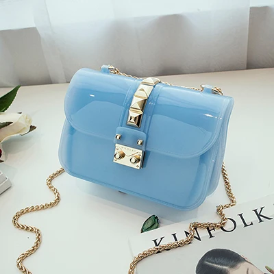 Мини женская сумка через плечо брендовая модная мягкая силиконовая весенне-Летняя женская почтальонка candy bolsa feminina ME637 - Цвет: cambridge blue