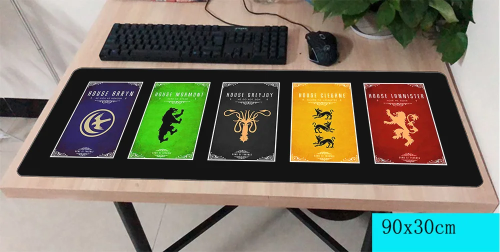 Game of Thrones mouse pad gamer 900x300mm High end mouse mat large
