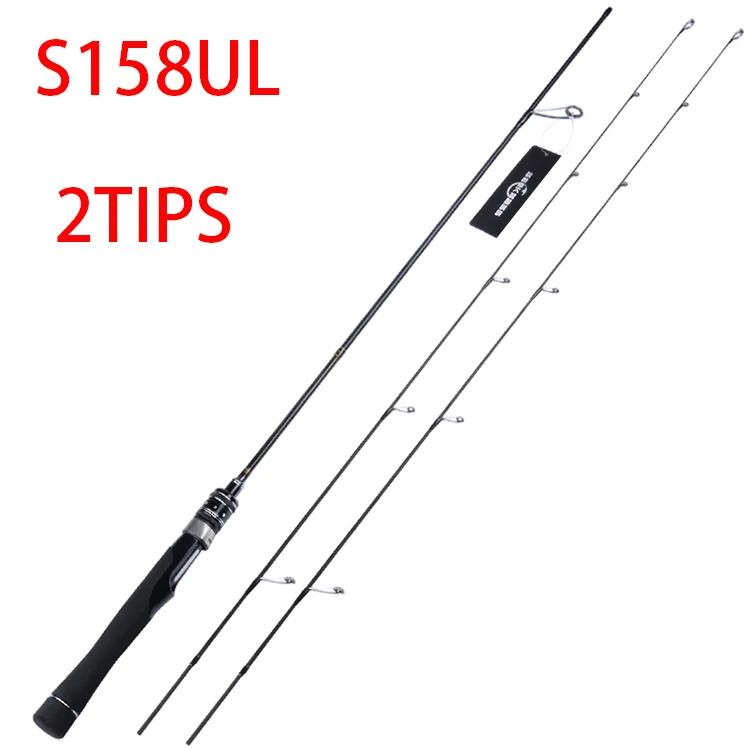 S158UL 2TIPS SeekBass гибкий ul спиннинговое удилище 0,8 М1. 8 м-5 г вес приманки сверхлегкие Спиннинговые удилища ультра легкое литье спиннинговое удилище - Цвет: S158UL 2TIPS
