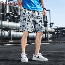 KUANGNAN Аниме Драконий жемчуг шорты для мужчин Уличная одежда Хлопок Свободные шорты для мужчин 5XL одежда мужские s шорты Лето Новинка