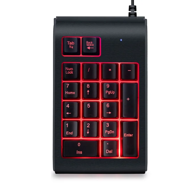 USB Wired Numeric Keypad 19 Keys Keyboard Mini Portable Numpad Waterproof Tricolor LED Backlight Keyboard for Laptop PC USB Wired Numeric Keypad 19 Keys Keyboard Mini Portable Numpad Waterproof Tricolor LED Backlight Keyboard for Laptop PC