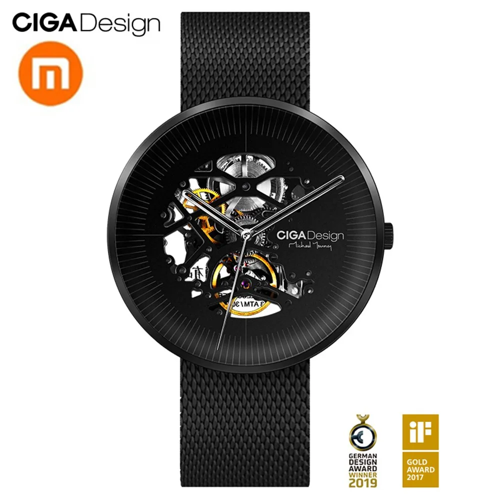 Xiaomi Mijia CIGA Design MY Series Мужские механические часы Мужские автоматические часы выдолбленные деловые мужские наручные часы