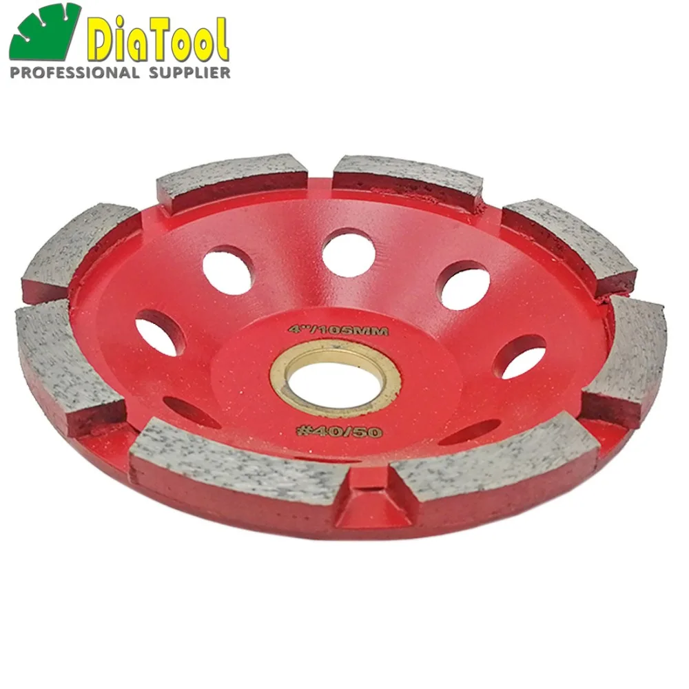 DIATOOL Dia 100MM Diamond Single Row Cup Wheel For Granite & Hard Material, Grinding Wheel, Bore 22.23mm Grinding Disc