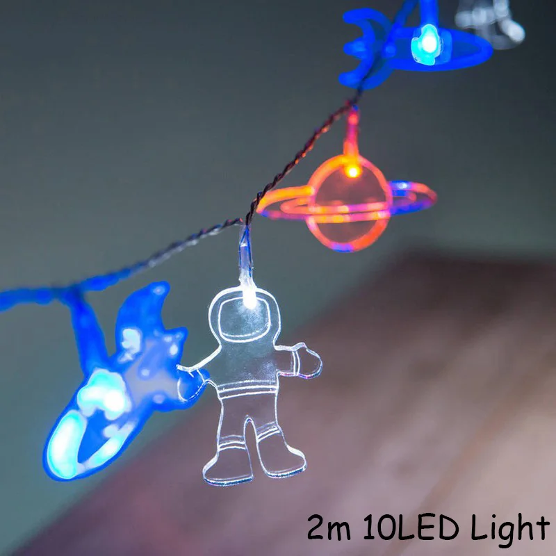 10led light 1 компл./лот космической тематике вечерние космонавта для мальчиков сувениры воздушные шары с днем День рождения украшения для дома вечерние Декор поставки - Цвет: 10led light