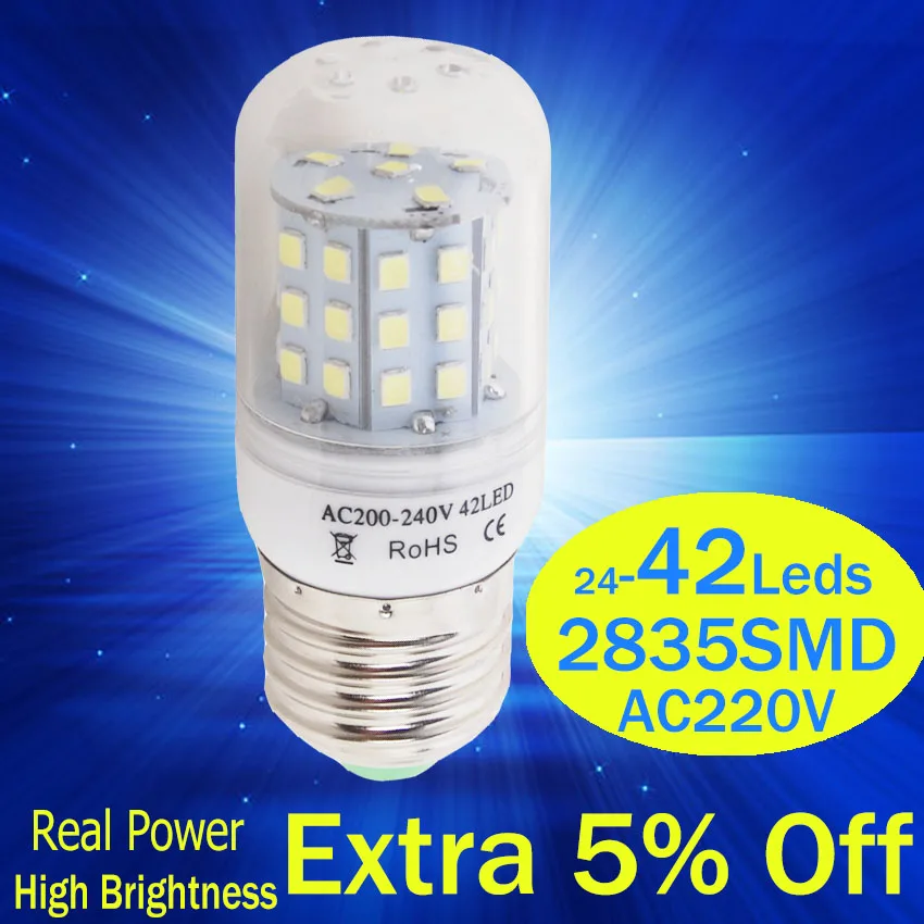 

No Flicker led bulb Bombillas Led Lamp E27 2835 Corn Bulb Christmas light LED Candle Lighting Led Spotlight For Indoor lighting