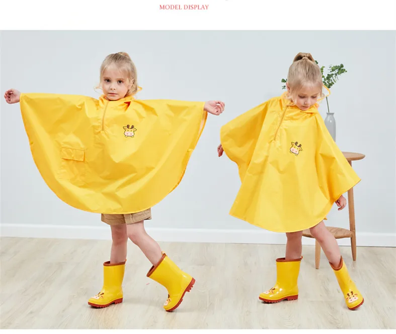 6.FreeSmily Raincoat for Children Rain Coat Kids Cloak Type Rainwear Rain Coat Printed Poncho Kids Rainproof Student Rainsuit