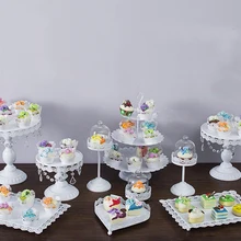 12 шт./компл. белый торт стенд Свадебный кекс подставка для кексов посуда для украшения приспособления для выпечки тортов жаропрочная посуда набор посуды Свадебный декор