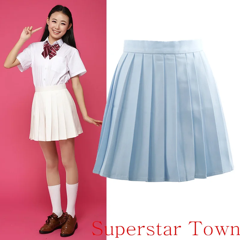 Cosplay Pleated Skirt JK Code COS School Uniform Empire Student Fold