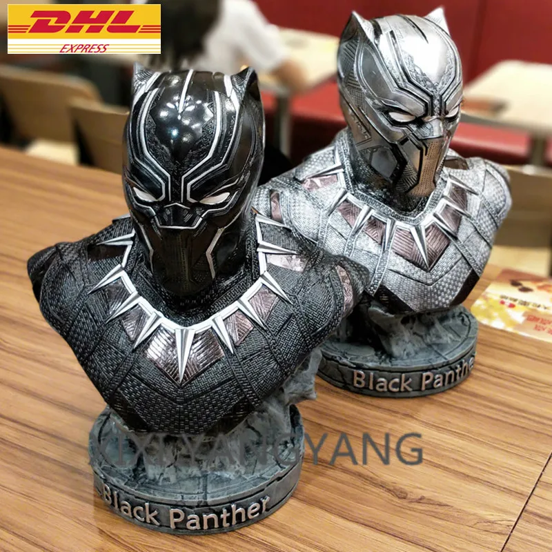 

Avengers infinity war Superhero Statue 1:2 Black Panther T'Challa Half-Length Portrait Bust Resin Action Figure Toy 36CM Q275