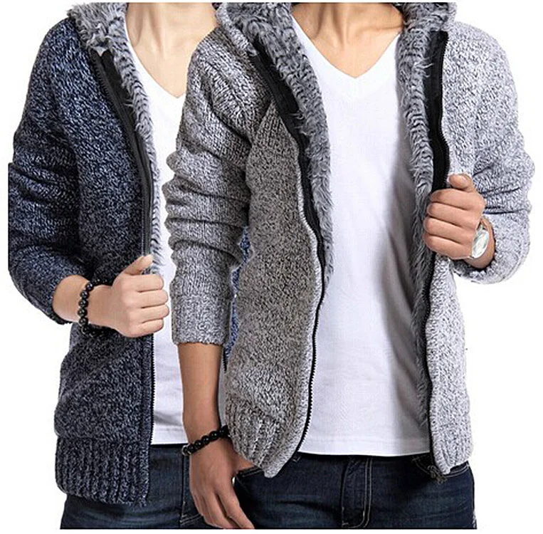 Hooded cardigan sweaters with pockets jackets wholesale classic