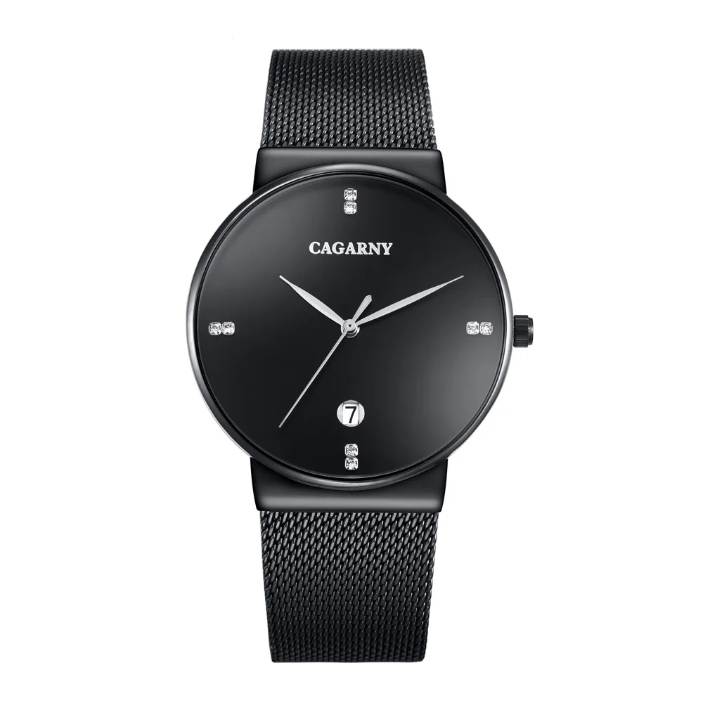 hot fashion golden steel bracelet watch for men watches quarz wristwatches clock man (10)
